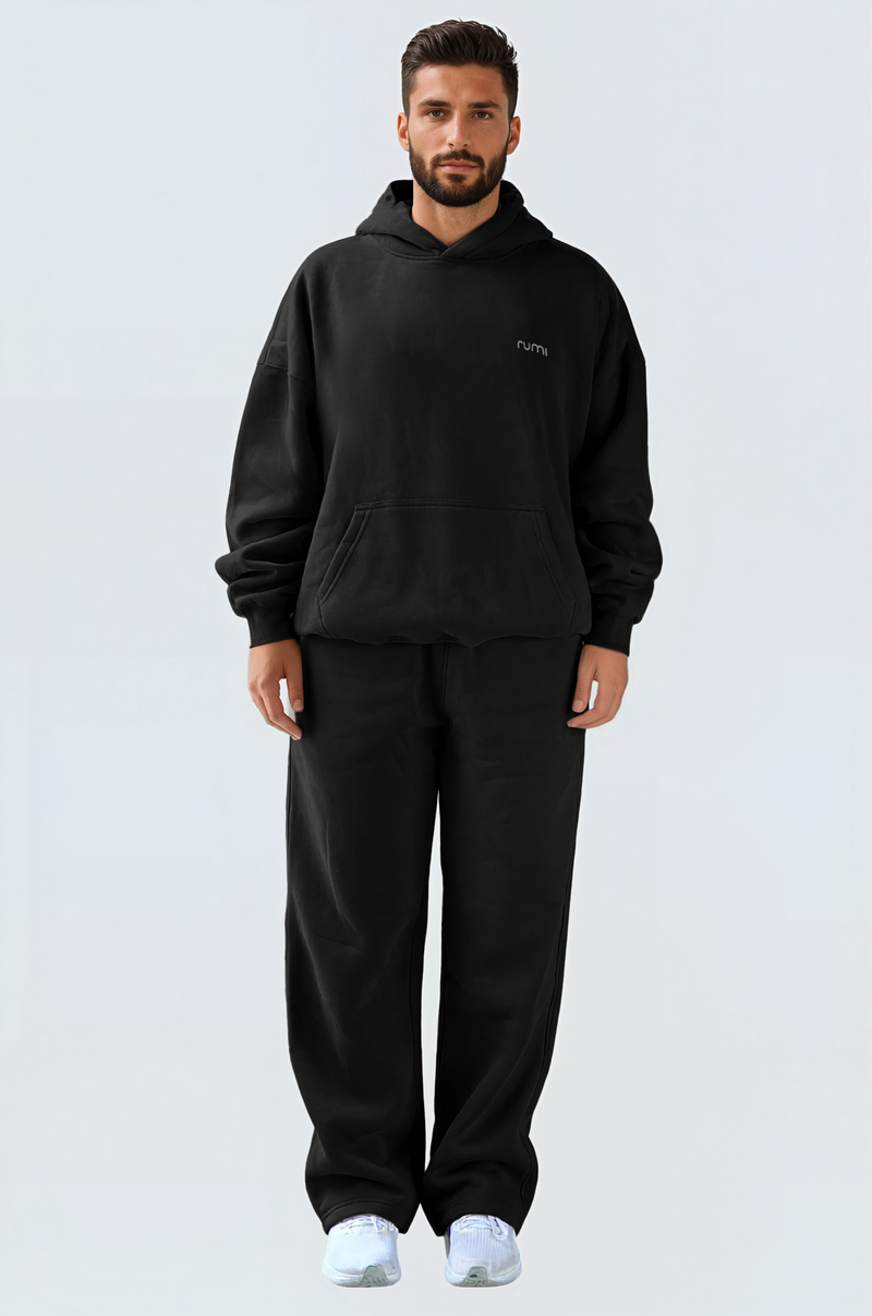 U Moon Sweatpants Relaxed Fleece - Black