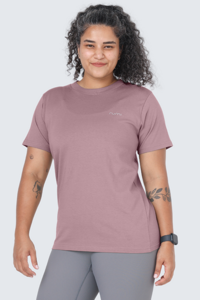 W Moon Tee Long - Rose Deep