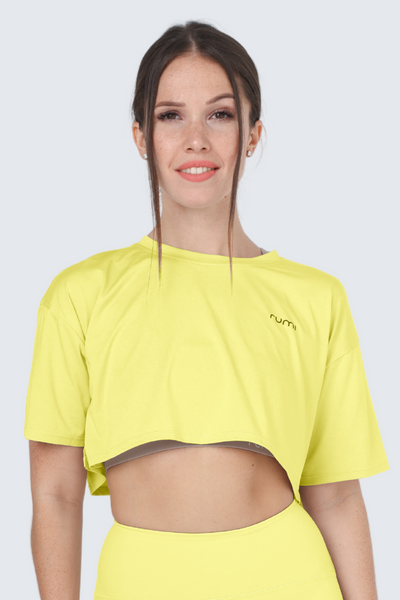 W MoveAir Tee Cropped - Sunlight Glow