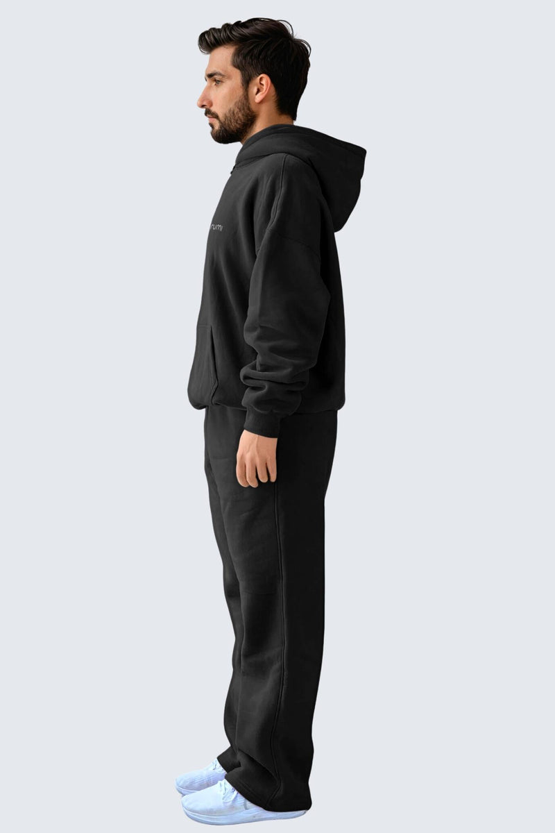 MU Moon Sweatpants Relaxed Open Fleece - Black