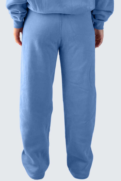 U Moon Sweatpants Relaxed Open Fleece - Ocean