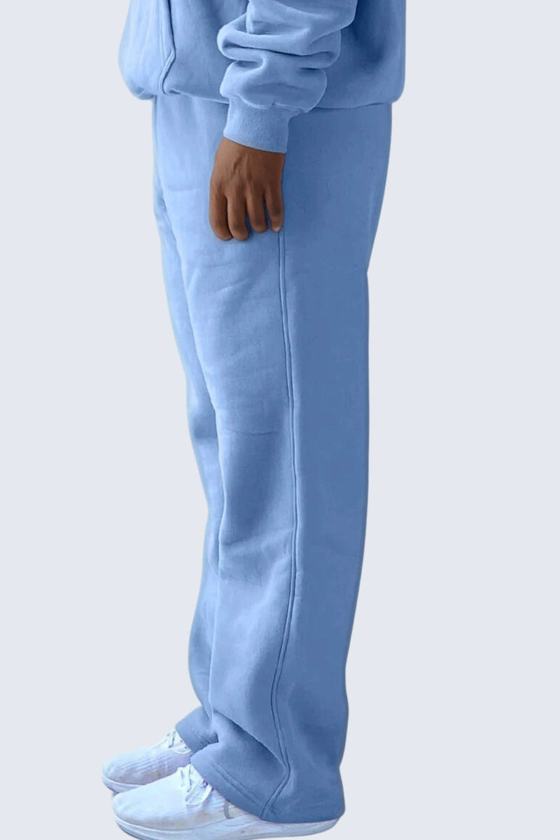 MU Moon Sweatpants Relaxed Open Fleece - Ocean