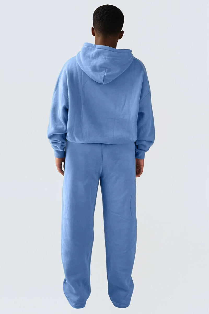 MU Moon Sweatpants Relaxed Open Fleece - Ocean