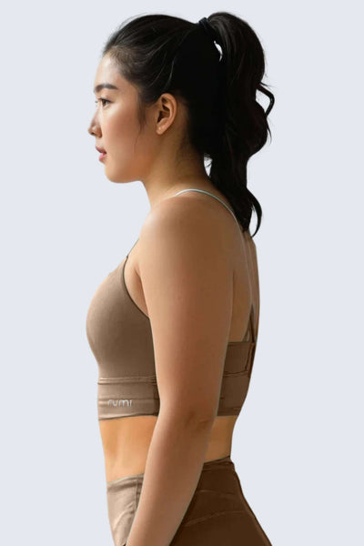 W SunSoft Stringy Crop Top Bra - Cocoa