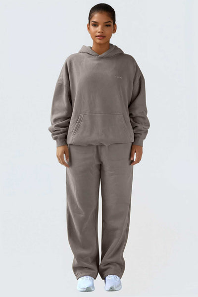 WU Moon Sweatpants Relaxed Open Fleece - Camel