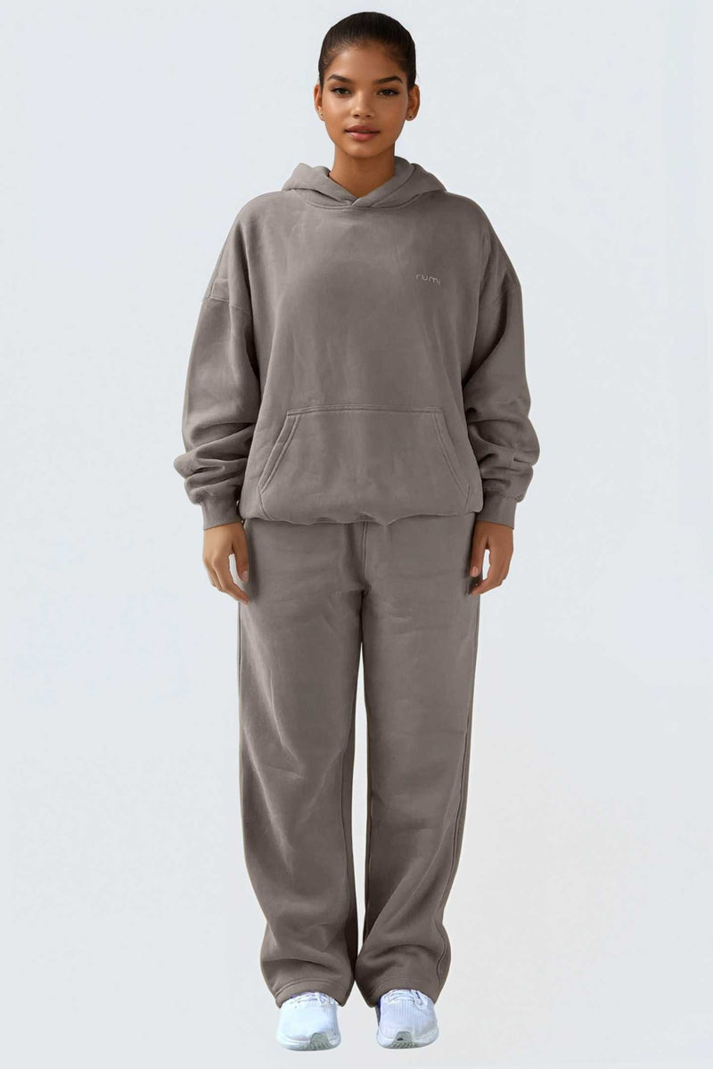WU Moon Sweatpants Relaxed Open Fleece - Camel