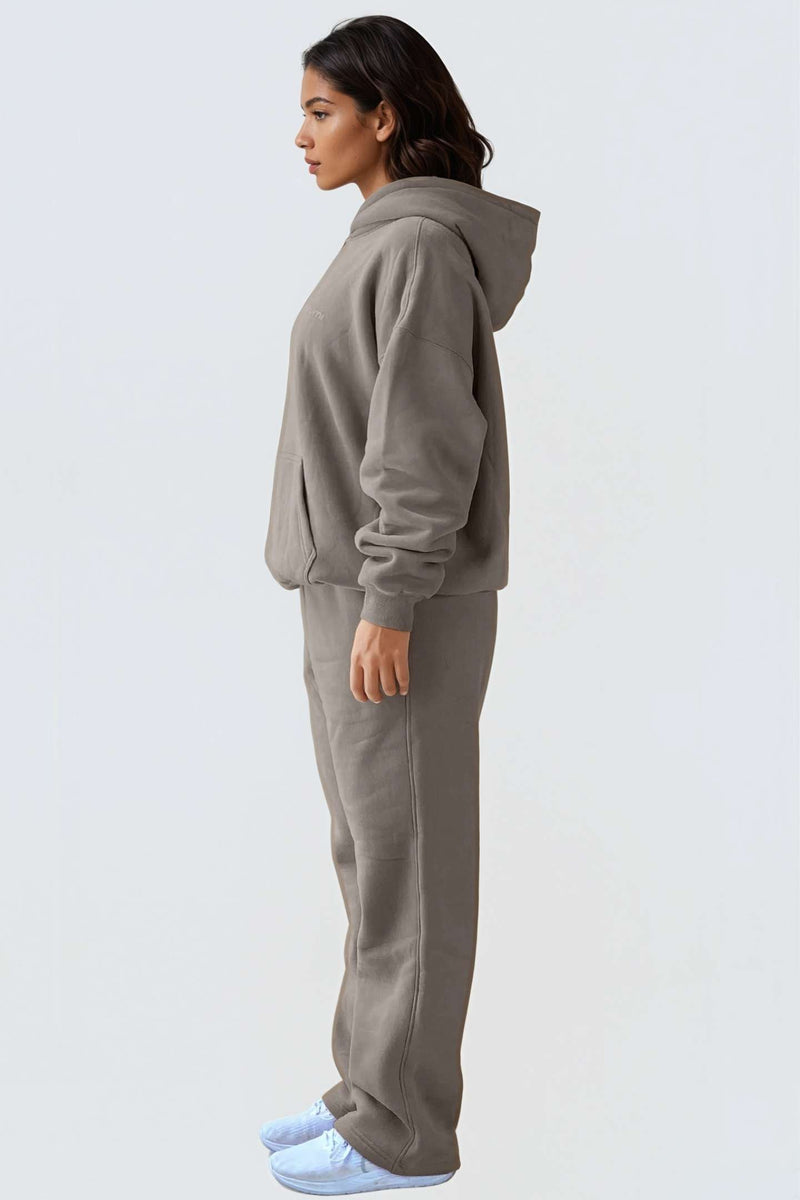 WU Moon Sweatpants Relaxed Open Fleece - Camel
