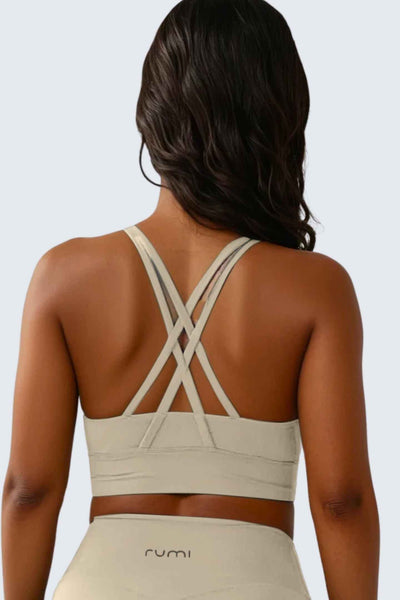 W SunSoft Stringy Crop Top Bra - Sand