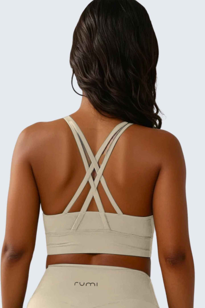 W SunSoft Stringy Crop Top Bra - Sand