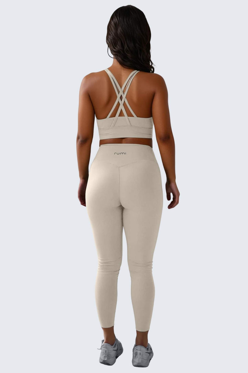 W SunSoft Stringy Crop Top Bra - Sand