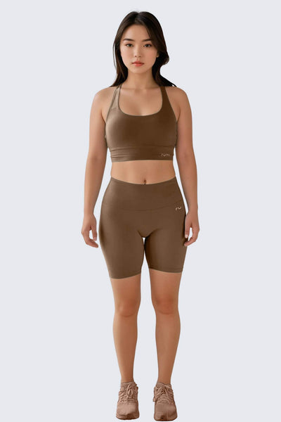 W SunSoft Stringy Crop Top Bra - Cocoa