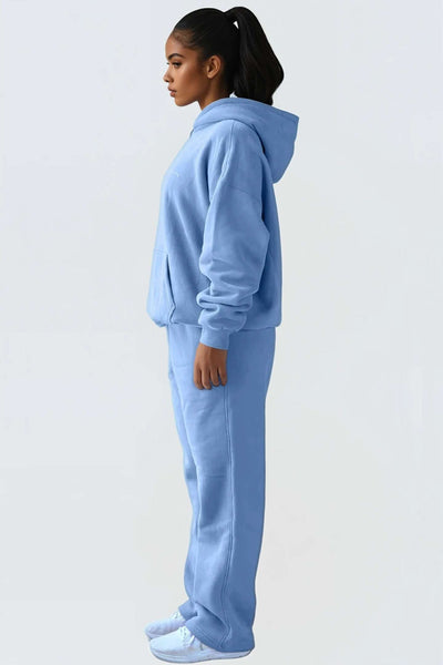 WU Moon Sweatpants Relaxed Open Fleece - Ocean