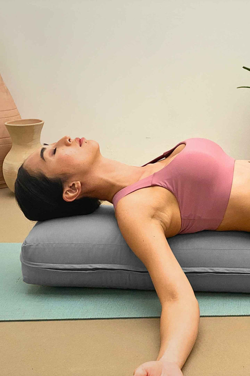 Cotton Yoga Bolster – Rectangular - Stone