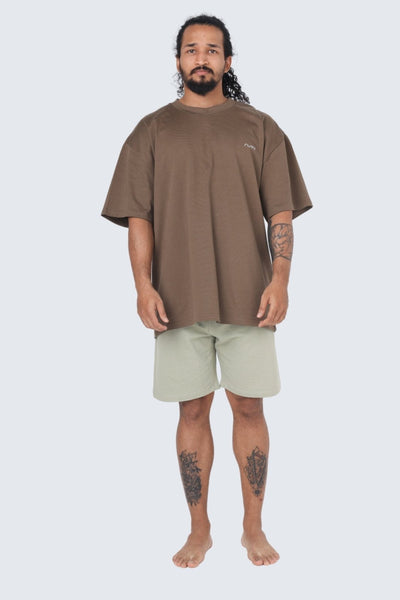 M Moon Tee Oversized Heavy -  Wood