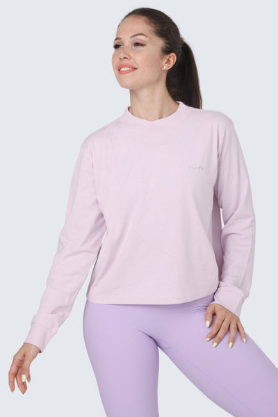 W Moon Tee Mock-Neck Long-Sleeve - Orchid