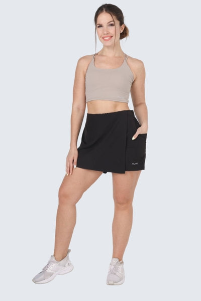 Rumi Earth - W StarAir Ace Skort - Black - R125002BKP - Bottoms