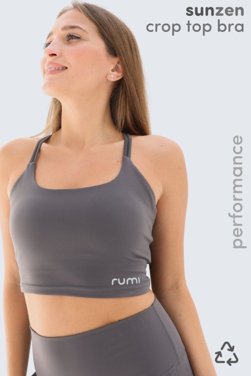 Rumi Earth - W Sun Stringy Crop Top Bra - Seal Gray - R128112SGP - Bras