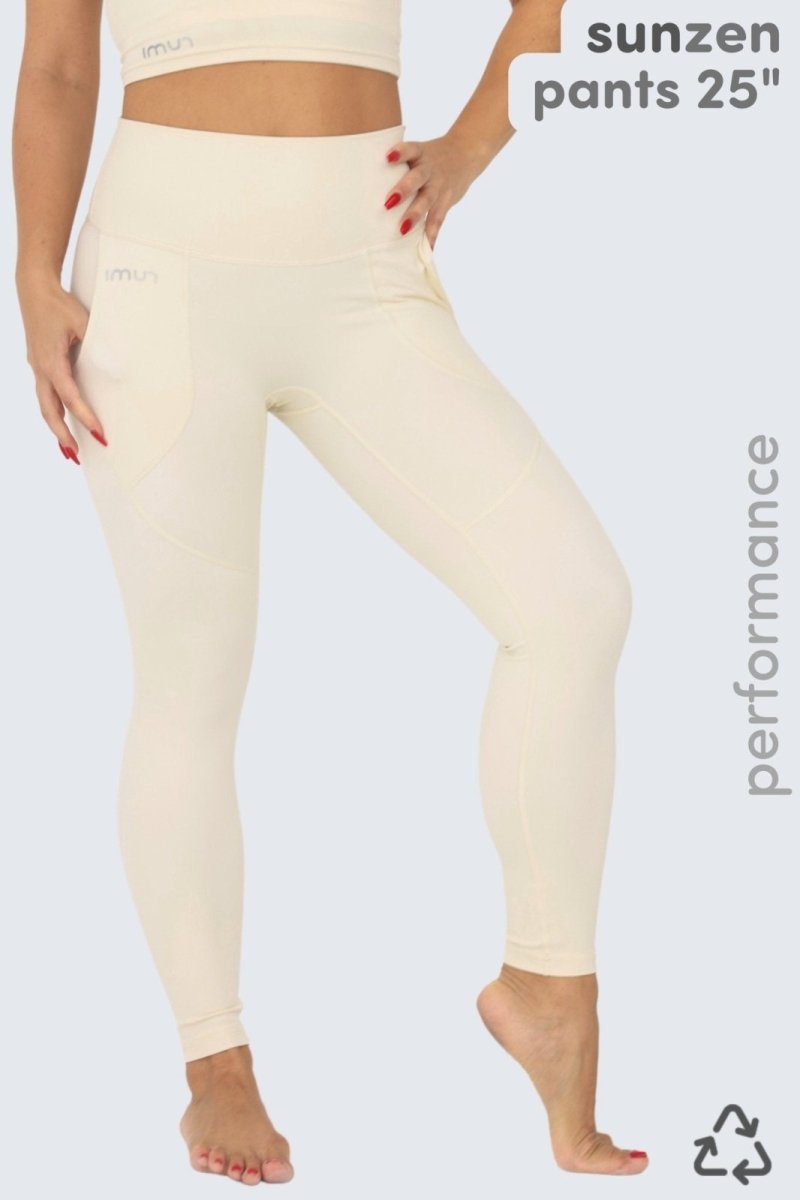 Rumi Earth - W Sun Zen Pants 25” + Pockets - Ivory - R124111IYP - Bottoms