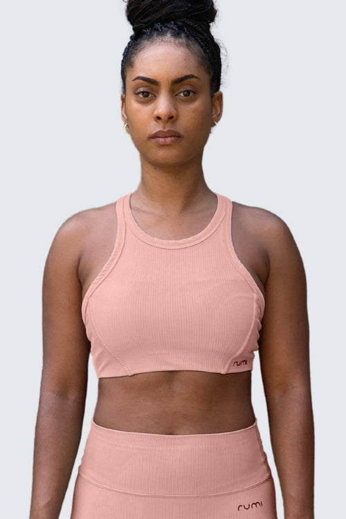 W SunRib Fit RacerBack Bra - Coral Light